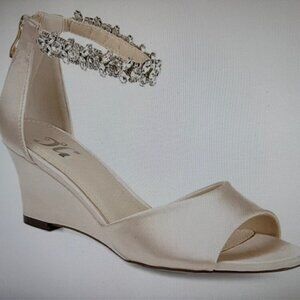 Stunning Connor Wedge with Jeweled Ankle Strap by Journee Collection